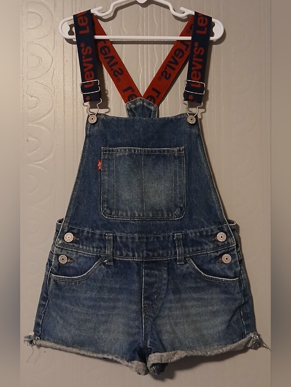 Levi's Girls Size 10 Logo Straps Overalls